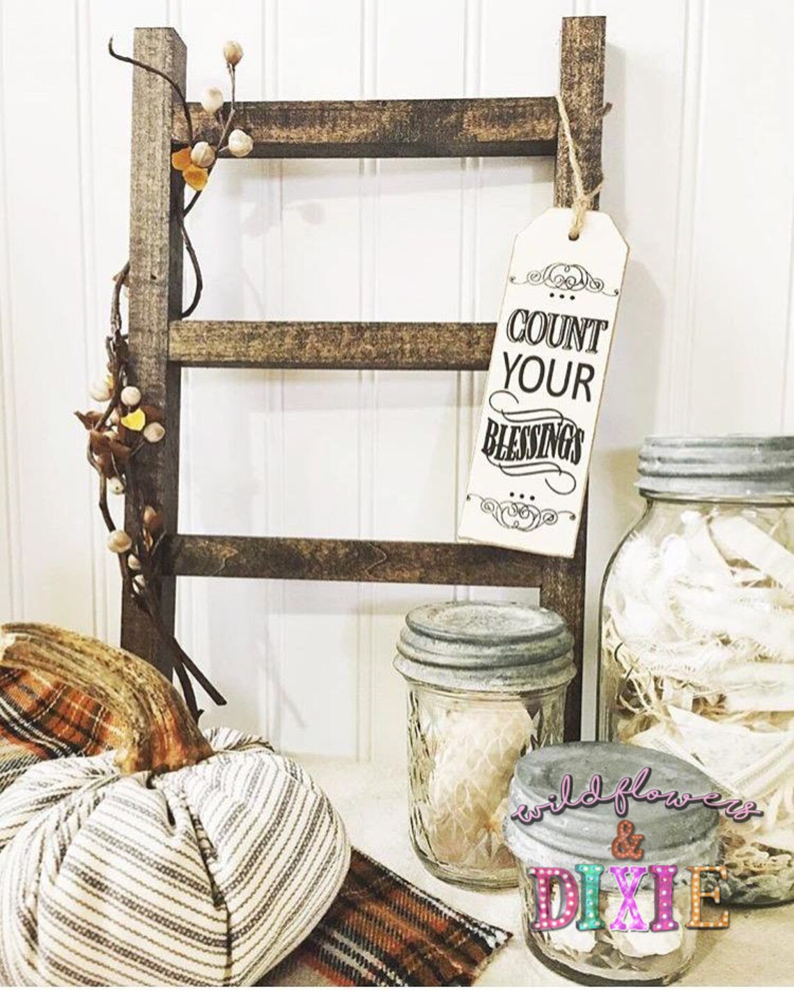 Mini Display Ladder Tea Towel Ladders Farmhouse Hand Towel Etsy