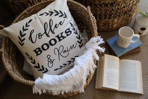 Rain Pillow Cover Reading Nook Bookworm Rain Pillow Cover Reading Nook Bookworm