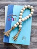 Wood Bead Garland with Tassel - Wooden Beads Strand - Boho Chic - Tiered Tray Decor - Vignette Decor - Shabby Chic Accent Piece 