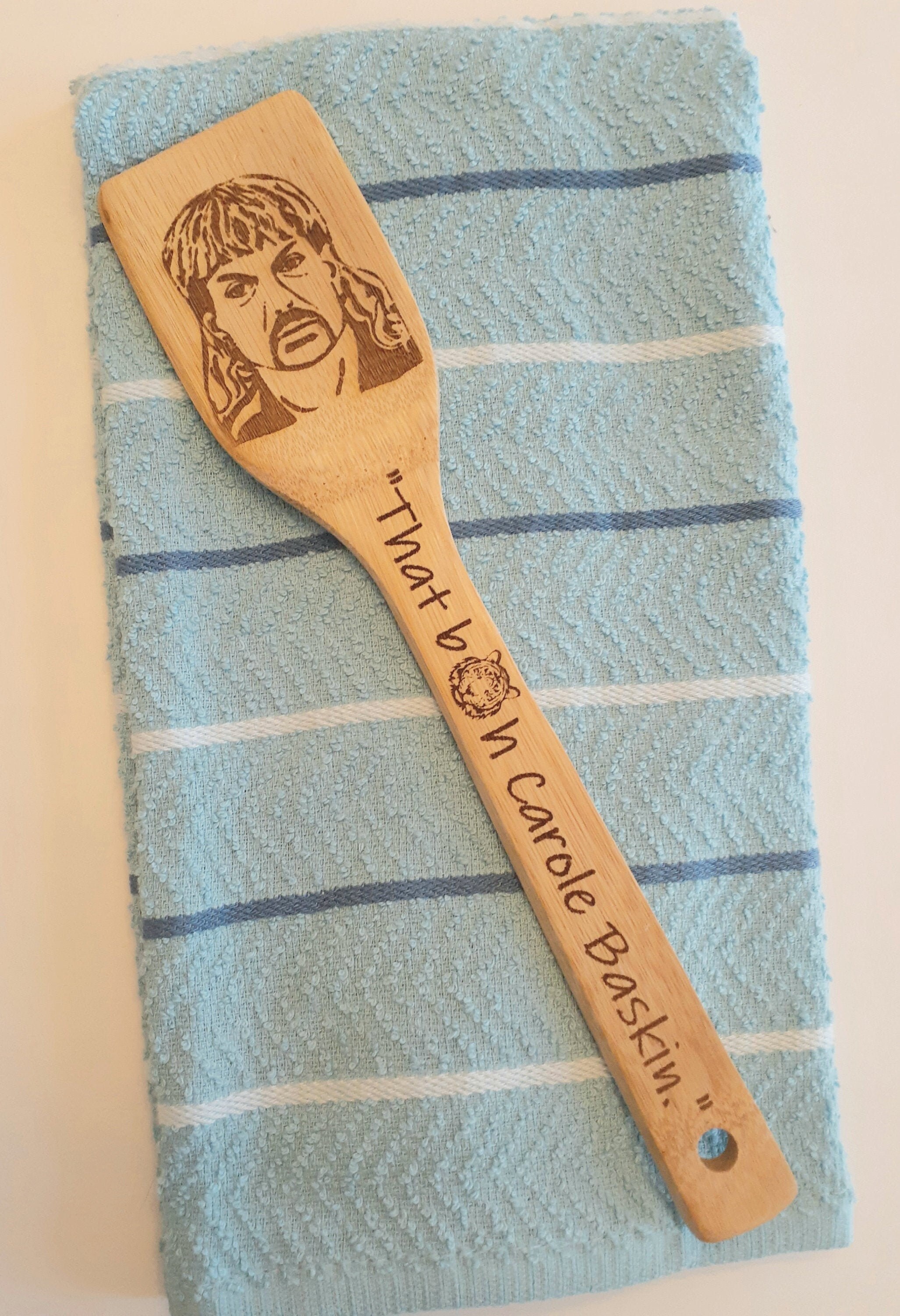 Joe Exotic Inspired Spatula Laser engraved Bamboo Wood Etsy