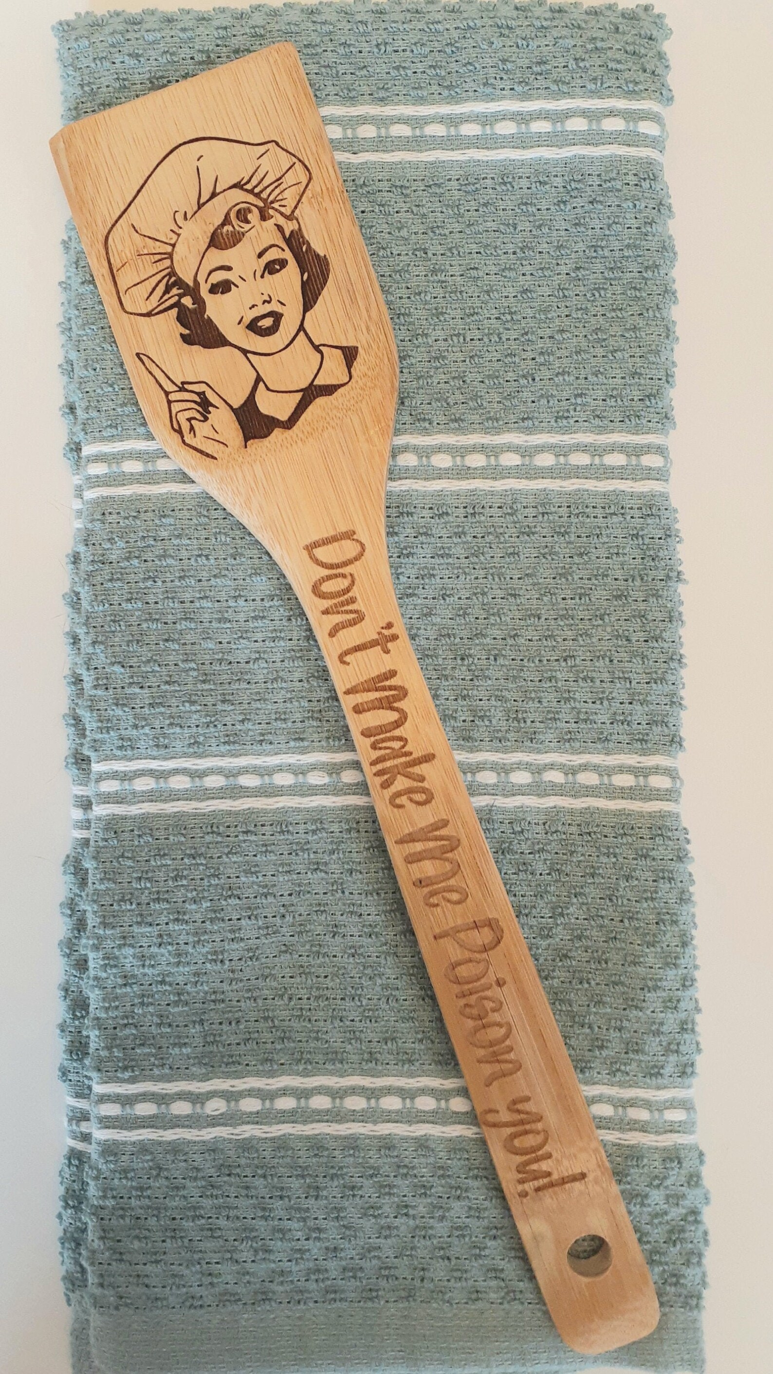 Funny laser engraved Spatula bamboo retro gift cooking Etsy Italia