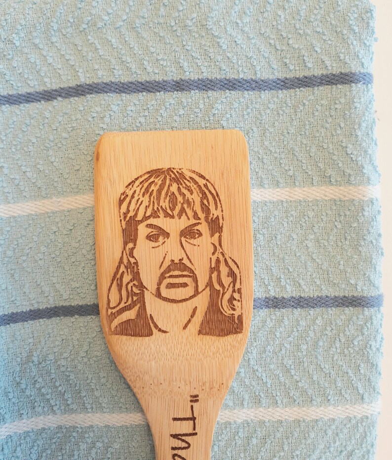 Joe Exotic Inspired Spatula Laser Engraved Bamboo Wood Etsy