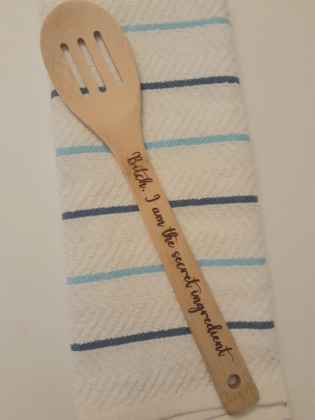 Laser Engraved Bamboo Spoon Woodbitch I Am the Secret - Etsy