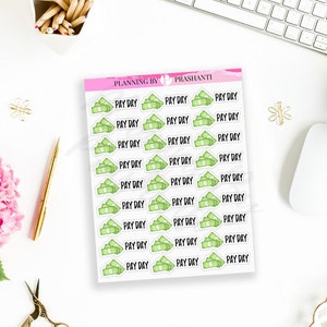 Pay Day Planner Sticker - für Erin Condren Life Planner, Bullet Journal, Personal Planner, Hobonici