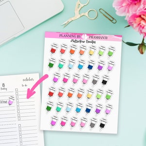 Multicoloured Injections Vaccination Needles Doctor Health Flu Planner Stickers - Erin Condren, BuJo, Bullet Journal, Happy Planner