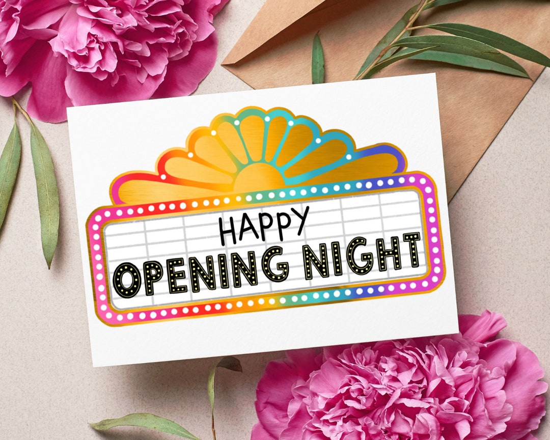 Happy Opening Night Greeting Card Theatre, Musical, Performance, Dance, Music