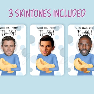 Who Has The Baby Daddy Baby Shower Games, Printable Instant Download, Shower Games, Party Games, Celebrity Heads zdjęcie 7