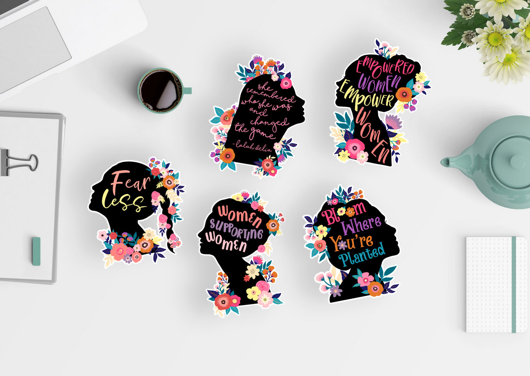 Women Empowerment Vinyl Die Cut Stickers, Girl Boss, Female, Feminism, Girl Power, Planners, Bullet Journals, Laptop Decal, Glossy Stickers