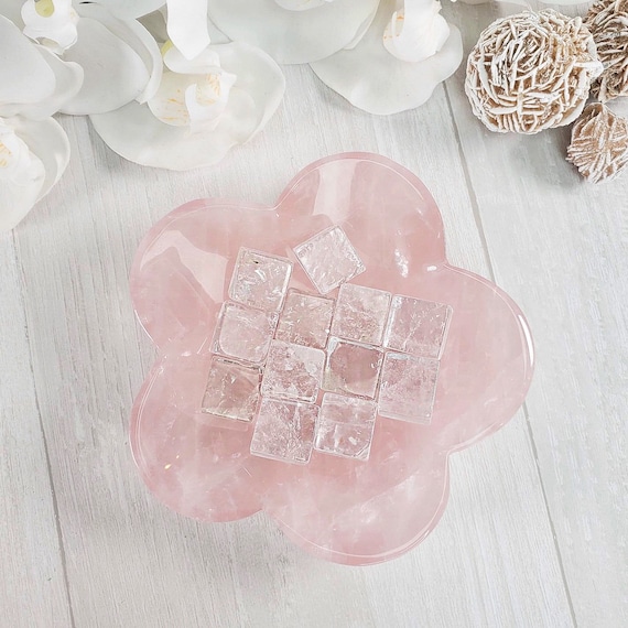 Clear Quartz Cube, Clear Quartz Tumbled Cube, Quartz Cube, Clear Quartz Stone, Crystal Cube, Clear Quartz Worry Stone, Clear Quartz Crystal