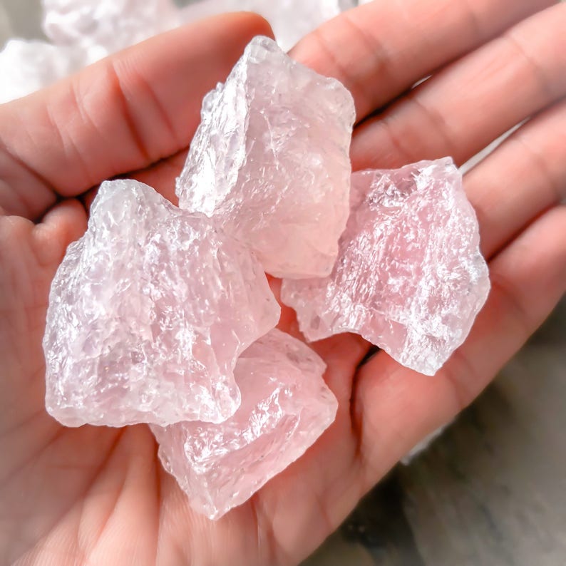semi raw rose quartz chunk semi raw rose quartz chunk