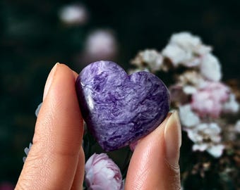 AAA Grade Charoite Heart