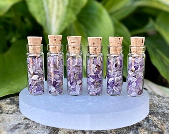 Crystal Chip Vial -Amethyst