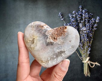 Pink Amethyst Polished Heart