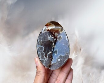 Druzy Agate Egg, Agate Geode Druzy, Crystal Agate Geode Egg, Agate with Druzy, Agate Druzy Egg, Agate Crystal, Crystal Egg, Stone Egg