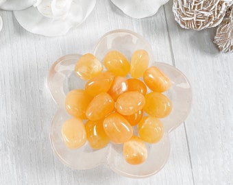 Orange Calcite Tumbled Stone