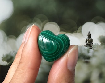 Malachite Puffy Heart
