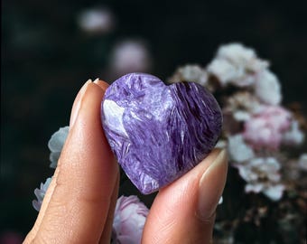 AAA Grade Charoite Heart