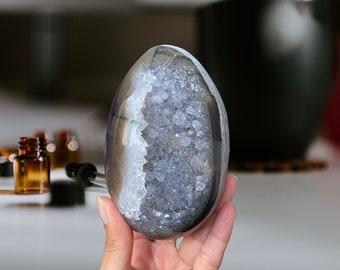 Large Druzy Agate Egg