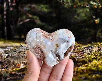 Sparkly Pink Amethyst Polished Heart