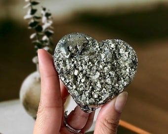 Pyrite Cluster Heart (2.6" Wide)