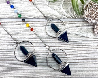 Obsidian Pyramid Point Pendulum