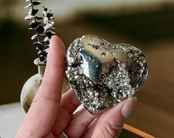 Pyrite Cluster Heart (2.2" Wide)