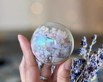 Aura Flower Agate Sphere
