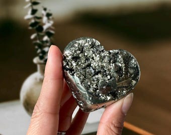 Pyrite Cluster Heart (2.2" Wide)