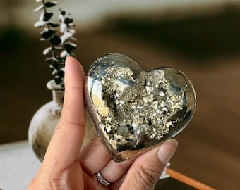 Pyrite Cluster Heart (2.7" Wide)