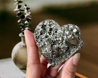 Pyrite Cluster Heart (2.6" Wide)