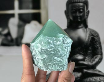 Rough Green Aventurine Point (Abundance, Luck)