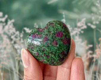 Ruby Zoisite Puffy Heart