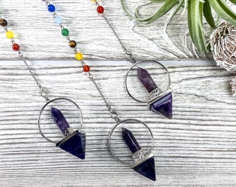 Amethyst Pyramid Point Pendulum