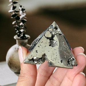 Pyrite Pyramid, Pyrite Crystal Pyramid, Polished Pyrite, Pyrite Crystal, Fools Gold, Crystal Pyramid, Crystal Healing, Abundance, Luck