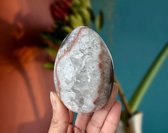 Agate Egg with Quartz Crystals