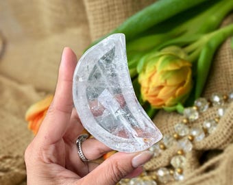 Clear Quartz Crystal Bowl -Moon