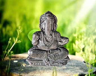 Silver Sheen Obsidian Ganesh