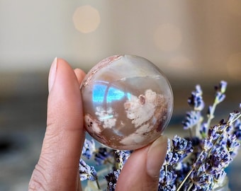 Aura Flower Agate Sphere