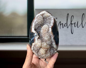 Large Druzy Agate Egg