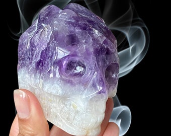 Dream Amethyst Cluster Skull