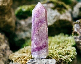 Rare Large Pink + Purple Fluorite Tower