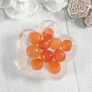 Red Selenite Tumbled Stone, Red Selenite Stone, Red Selenite Worry Stone, Red Selenite Crystal, Crystal Healing, Crystals & Stones