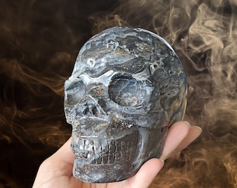 XL Sphalerite Skull with Druzy Caves
