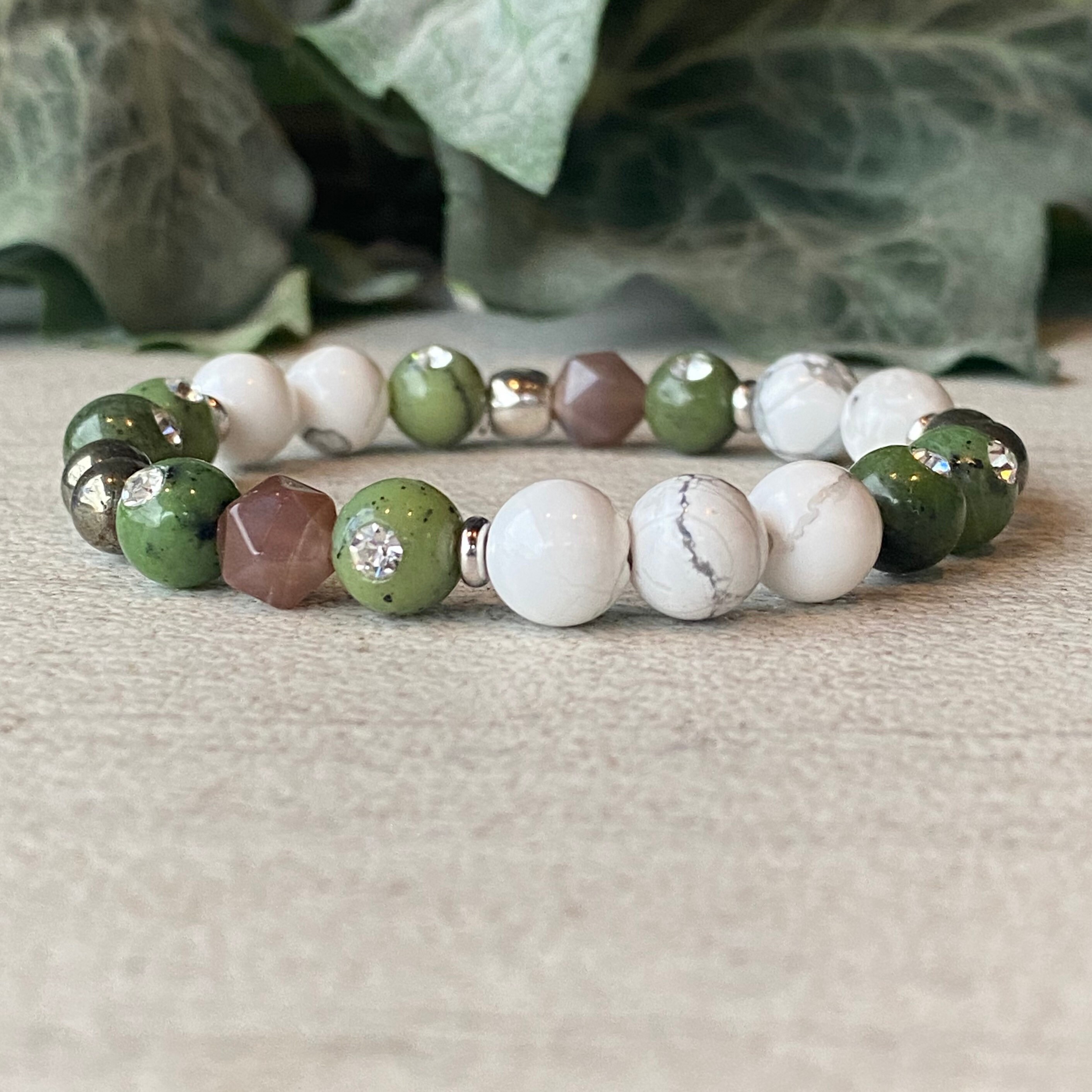 Jade Howlite Chocolate Moonstone Pyrite