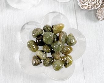 Green Garnet Tumbled Stone