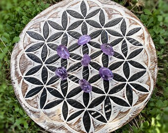 Amethyst Grid Gemstone Set -Protection, Spirituality, Peace