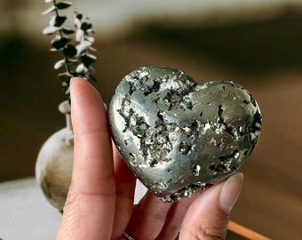 Pyrite Cluster Heart (2.3" Wide)