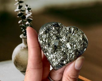 Pyrite Cluster Heart (2.2" Wide)