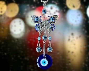 Blue Evil Eye Wall Hanging (butterfly)