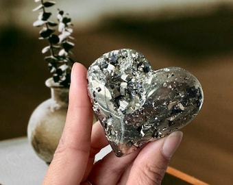 Pyrite Cluster Heart (2.5" Wide)